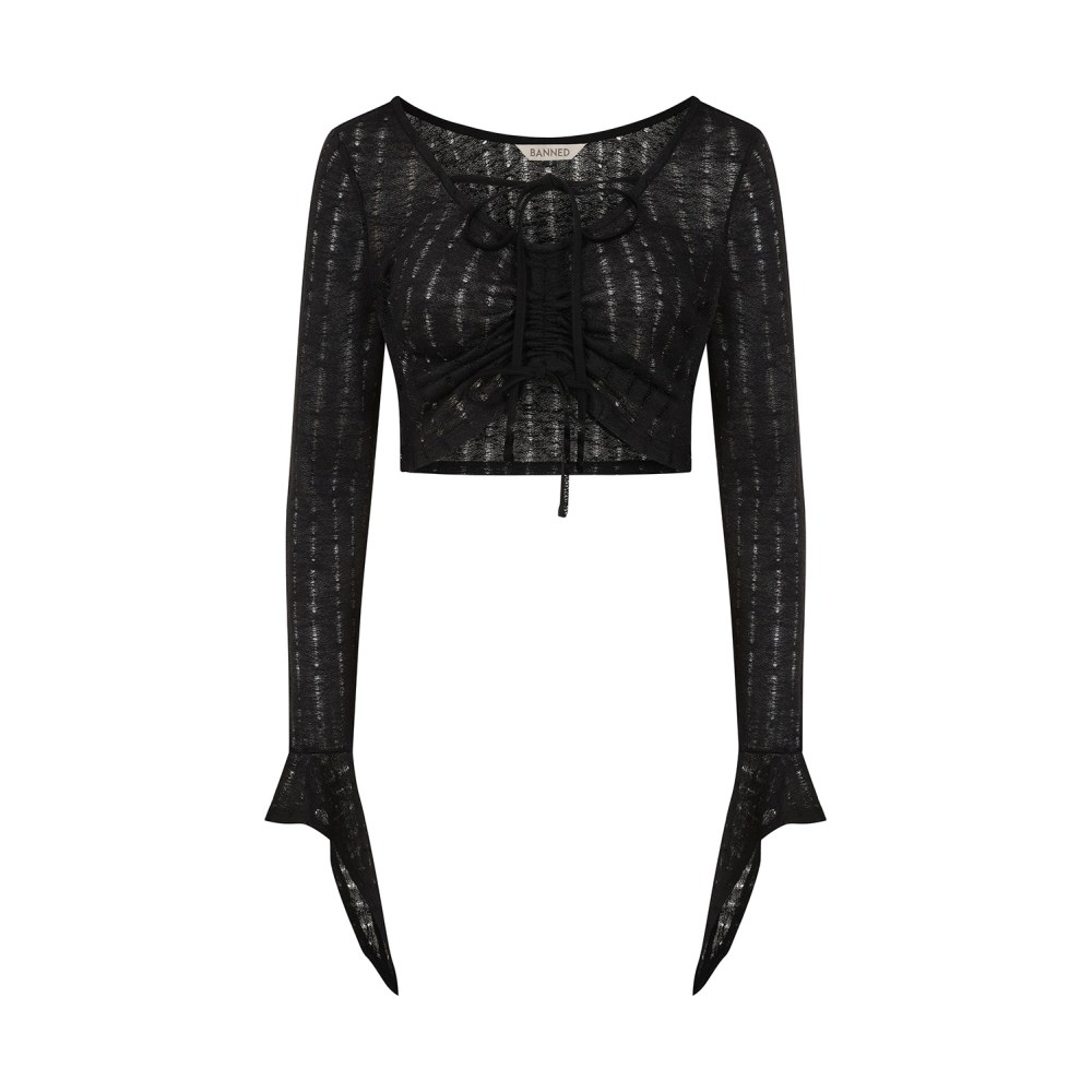 Banned - Morgana Witching Crop top - Schwarz
